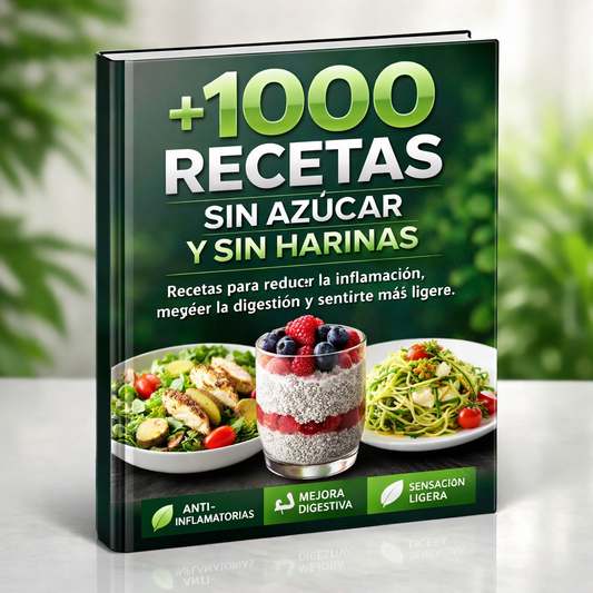 LA BIBLIA PARA BAJAR DE PESO: +1000 RECETAS SIN AZUCAR NI HARINAS CON ALIMENTOS DESINFLAMANTES